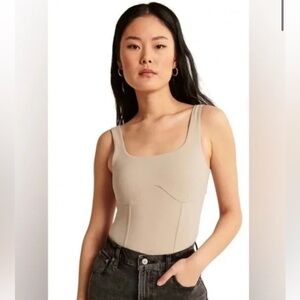 Abercrombie & Fitch Double Layered Seamless Fabric Corset Bodysuit Large
